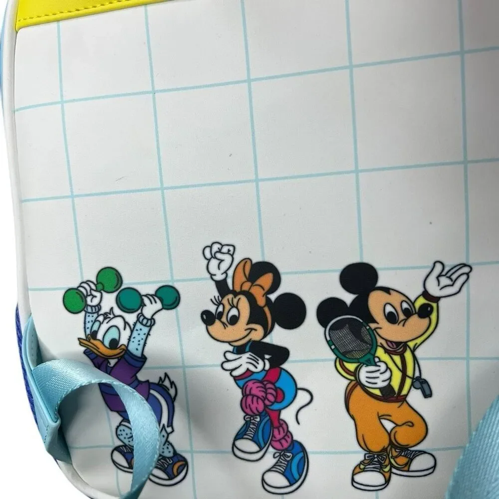 NEW Loungefly Disney Mickey & Friends Mousercise Mini Backpack